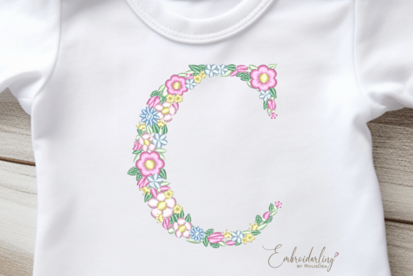 Review: Floral Letter C Machine Embroidery Design