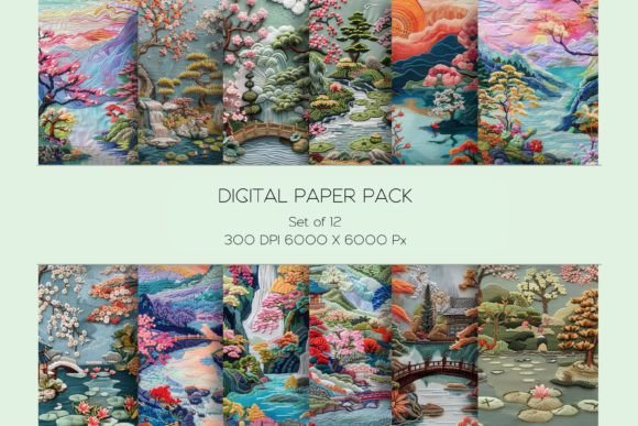 Review: Japanese Landscape Embroidery Paper Set