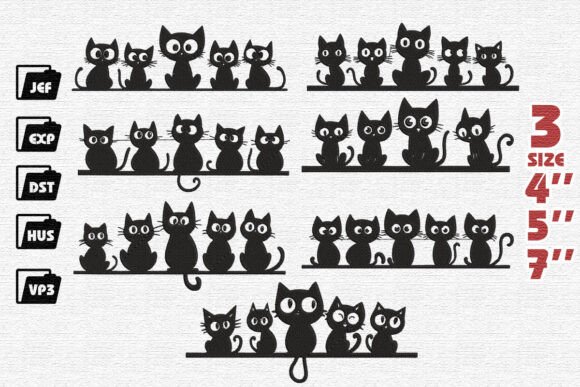 Review: Set of 7 Funny Cat Embroidery for Boutiques