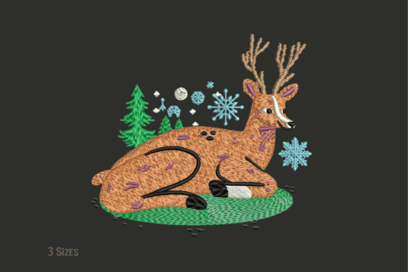 Review: Winter Deer Machine Embroidery Design
