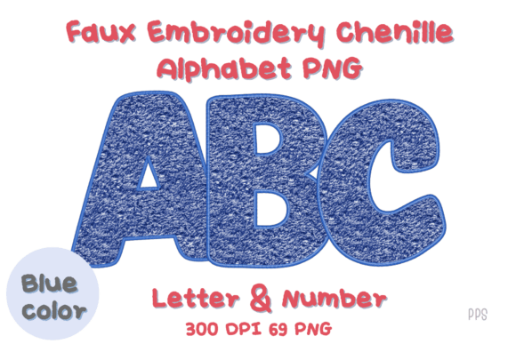 Reviewing Blue Faux Embroidery Alphabet Clipart